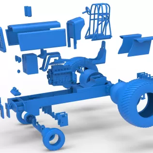 Pro Stock Pulling Tractor Version 5 Scale 1:25 - Model thumbnail 29