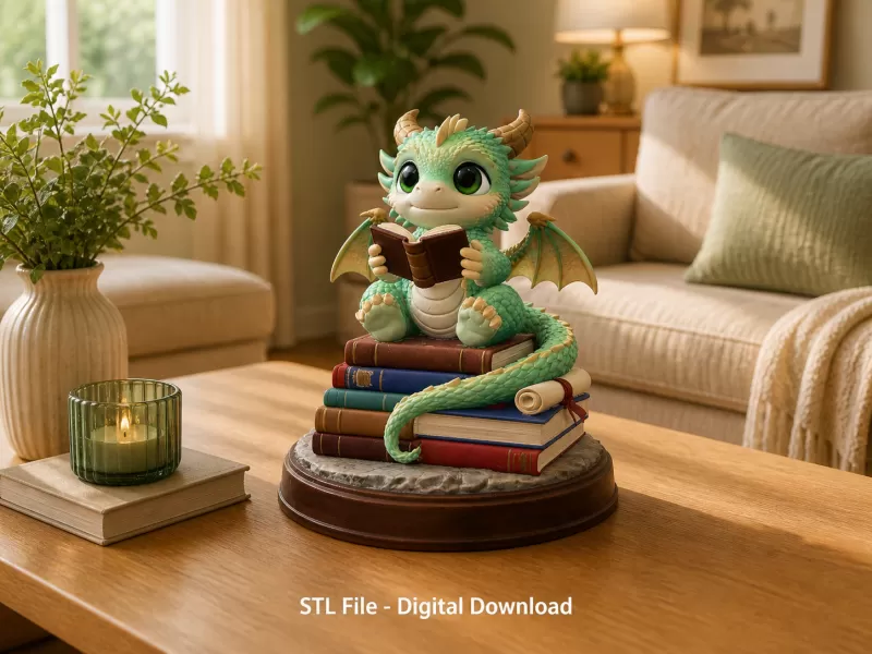 Reading Dragon STL File for 3D Print - Model preview 2