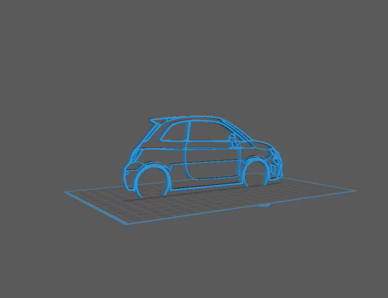 Fiat - 595 Abarth Pista Wall Art - Model preview 2