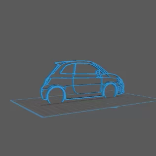 Fiat - 595 Abarth Pista Wall Art