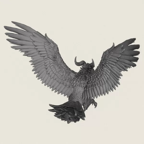 Attacking Monster Bird - Model preview 6