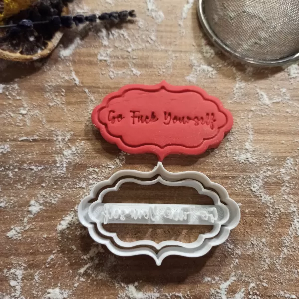 Rude Cookie Cutter; Go F*ck Yourself, for Mean People, Adults - Model preview 2