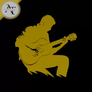 Guitarist - Silhouette - 2D Wall Art Decor