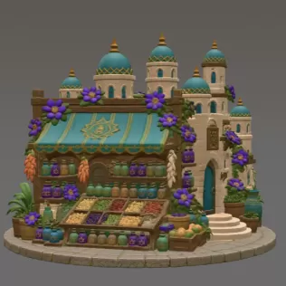 Sultan's Spice & Potion Bazaar STL File for 3D Print - Model thumbnail 4