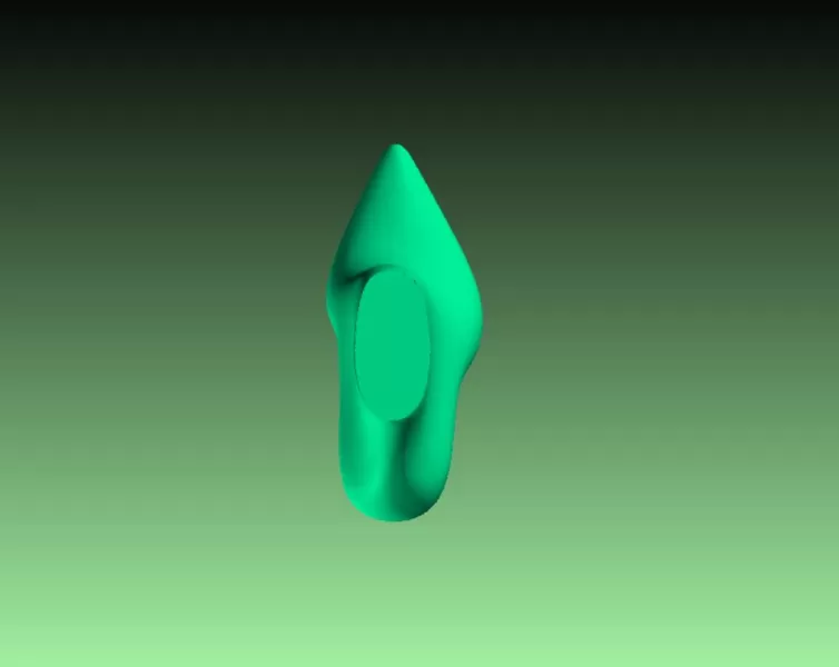 Women's Pointed Toe Pump Shoe Last 3D Model STL Printable High H - Model preview 5