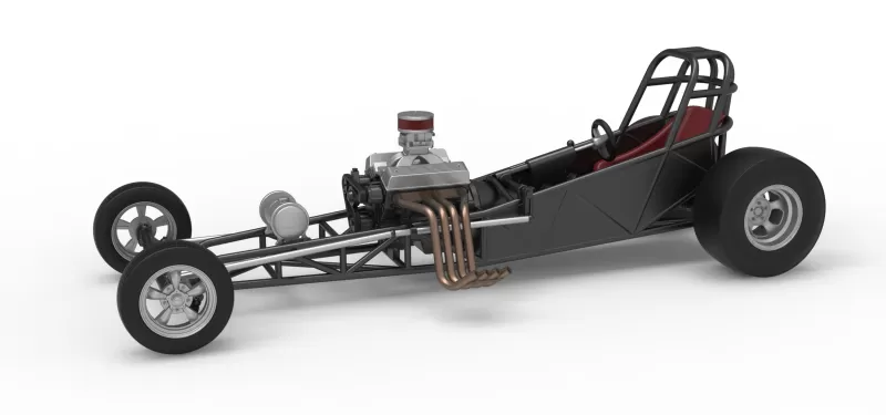 Vintage Front engine dragster Base Version 5 Scale 1:25 - Model preview 1