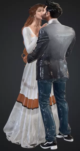 Paar küsst sich - Model preview 2