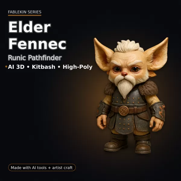 Fablekin Guardians — Character Pack (10 Stylized Heroes) - Model preview 10