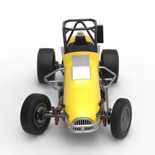 Dirt Silver Crown Champ car while turning Version 2 Scale 1:25 - Model thumbnail 8