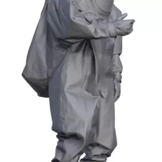 Figure firefighter in protective suit