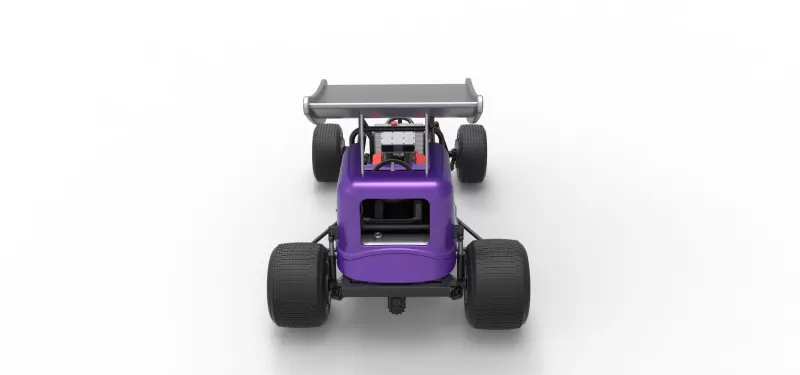 Vintage Winged Supermodified stock car for Dirt Scale 1:25 - Model preview 17