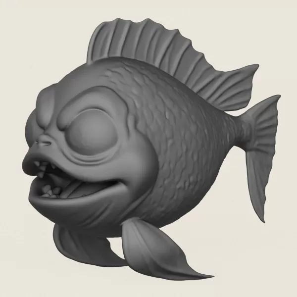 Fish 01 Print Ready 3D Model - Model preview 1