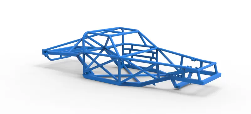 Frame of Vintage Dirt late model Race car Scale 1:25 - Model preview 15