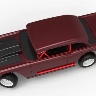 Vintage Dirt Modified stock car V9 while turning Scale 1:25 - Model thumbnail 4
