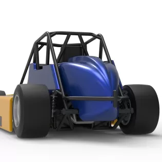 Experimental Pavement Silver Crown Car Version 2 Scale 1:25 - Model thumbnail 15