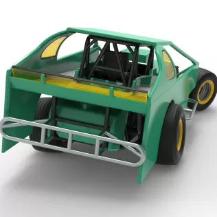 Northeast Dirt Modified stock car while turning V2 Scale 1:25 - Model thumbnail 18