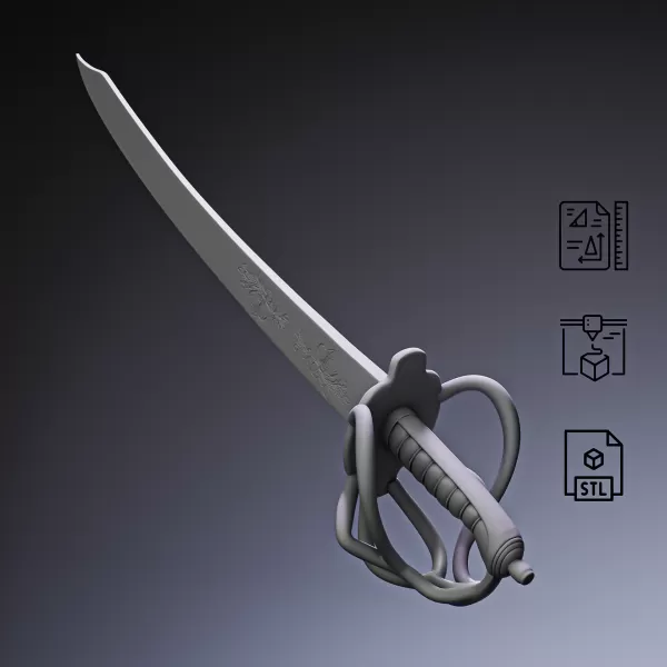 Pirate Cutlass Sword #RoZ - Model preview 6