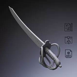 Pirate Cutlass Sword #RoZ - Model thumbnail 6