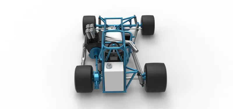 Vintage Supermodified stock car Base Version 3 Scale 1:25 - Model preview 17