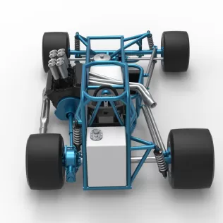 Vintage Supermodified stock car Base Version 3 Scale 1:25 - Model thumbnail 17