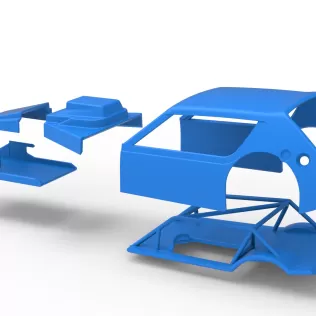 Shell of Vintage Asphalt Modified stock car V8 Scale 1:25 - Model thumbnail 23