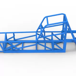 Frame of Vintage Dirt Modified stock car Version 4 Scale 1:25 - Model thumbnail 7