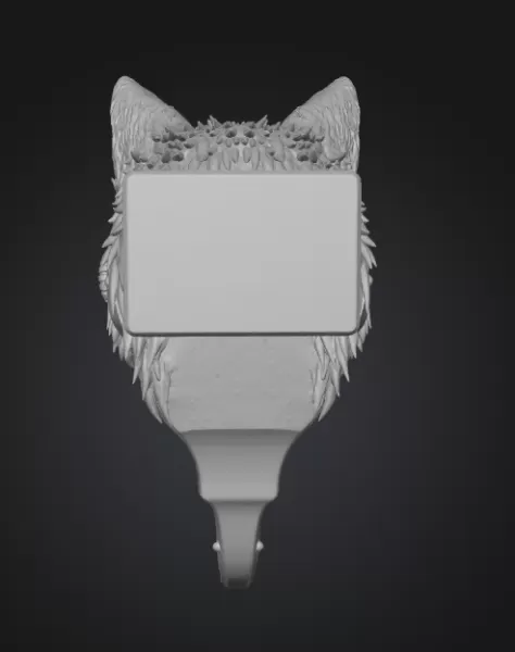 🦊 Steampunk Fox Wall Hook – STL File for 3D Printing - Model preview 4