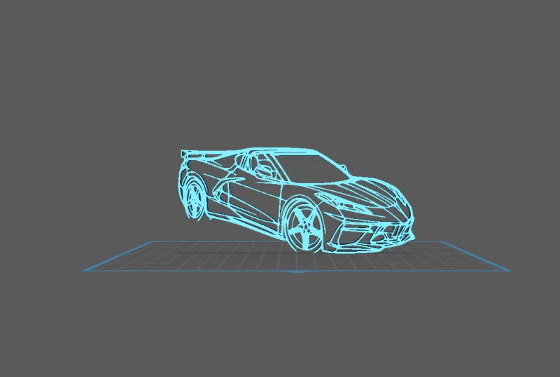 Chevrolet - Corvette C8 Wall Art - Model preview 1