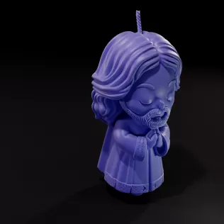 Chibi Praying Jesus - 3D Printable Candle & Decor Model - Model thumbnail 3