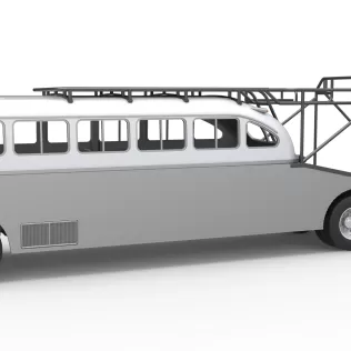 Vintage Transporter truck for Race car Version 8 Scale 1:25 - Model thumbnail 8