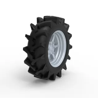 Wheel of Mud truck Scale 1:25 - Model thumbnail 2