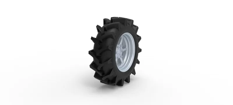 Wheel of Mud truck Scale 1:25 - Model preview 2