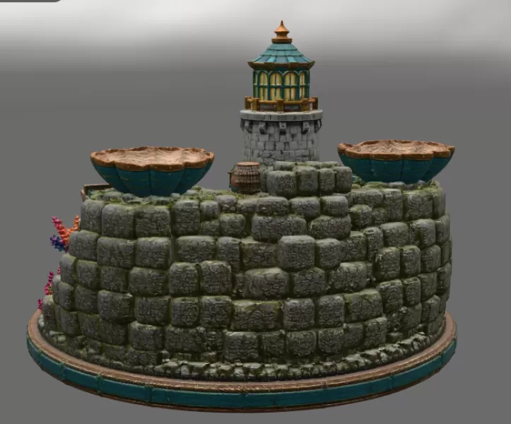 Lighthouse Jewelry Organizer STL File for 3D Print - Model preview 10
