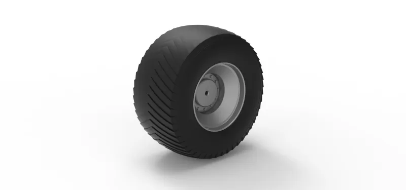 Rear wheel from Pulling tractor 3 Scale 1:25 - Model preview 8