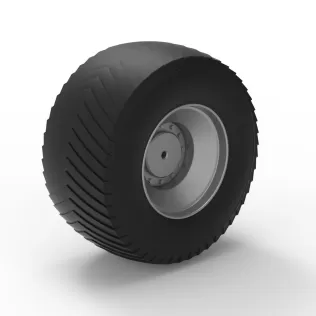 Rear wheel from Pulling tractor 3 Scale 1:25 - Model thumbnail 8