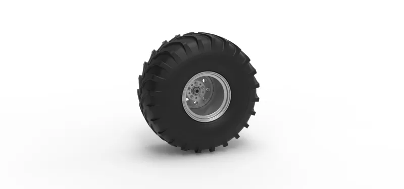 Rear wheel from Mud dragster Scale 1:25 - Model preview 1