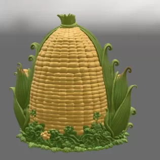 Corn Cottage STL File for 3D Print - Model thumbnail 6