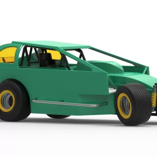 Northeast Dirt Modified stock car while turning V2 Scale 1:25 - Model thumbnail 25