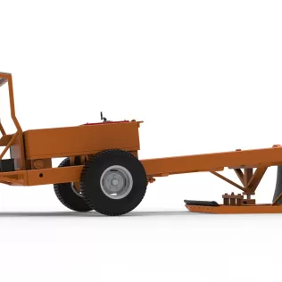 Garden Tractor pulling sled Scale 1:25 - Model thumbnail 21