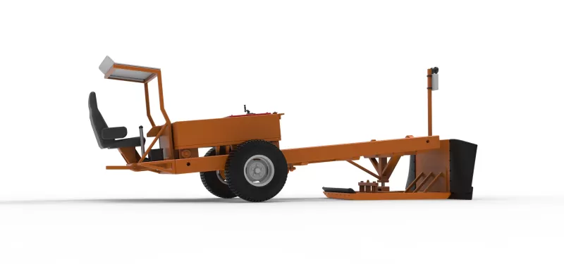 Garden Tractor pulling sled Scale 1:25 - Model preview 21