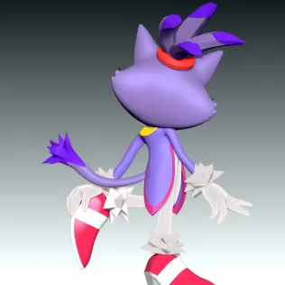 Blaze The Cat - Sonic the Hedgehog - Model thumbnail 9