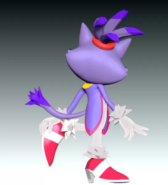 Blaze The Cat - Sonic the Hedgehog - Model preview 9