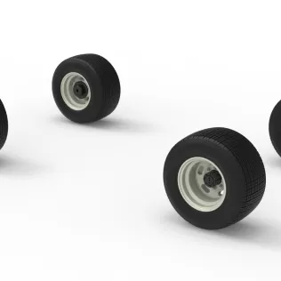 Wheel Set of Vintage Semi-Late Model Stock Car Scale 1:25 - Model thumbnail 7