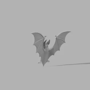 Hanging Bat Ornament - Spooky Miniature - Model thumbnail 3