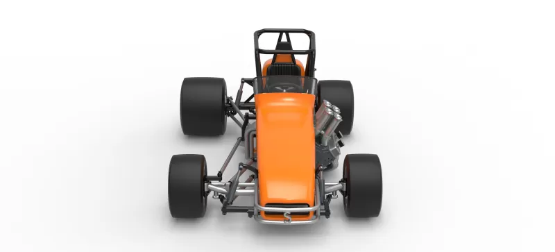Vintage Pavement Sprint car Scale 1:25 - Model preview 8