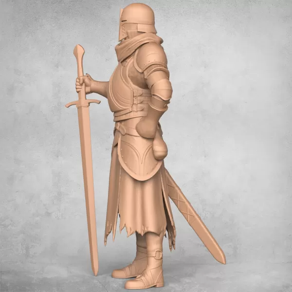 Medieval Warrior Statue - Model preview 6