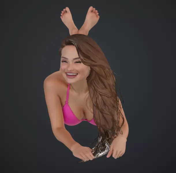 frau am strand liegend - Model preview 1