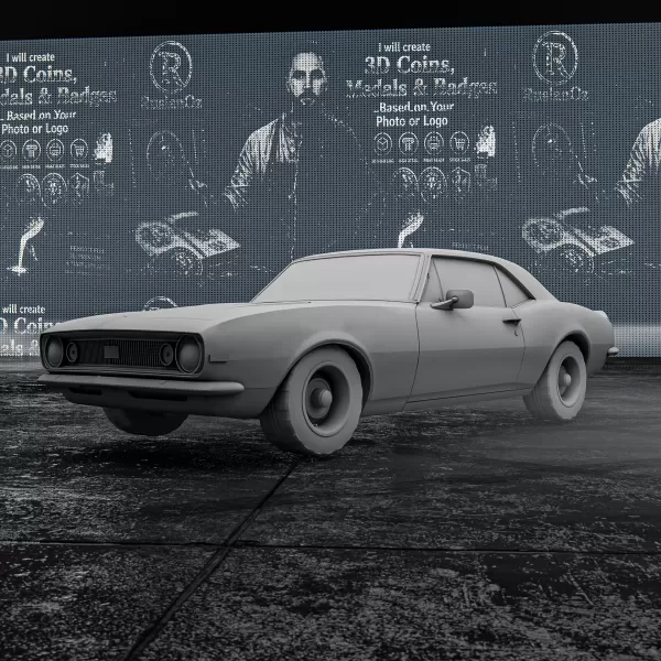 Chevrolet Camaro SS 1967 – 3D Printable Car Model - Model preview 1