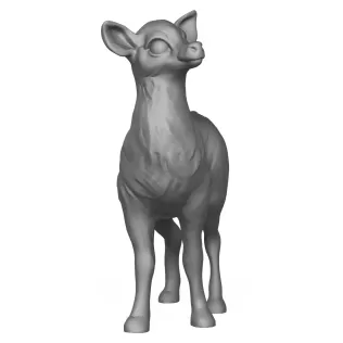 3D Printable Deer Fawn Animal - Model thumbnail 2