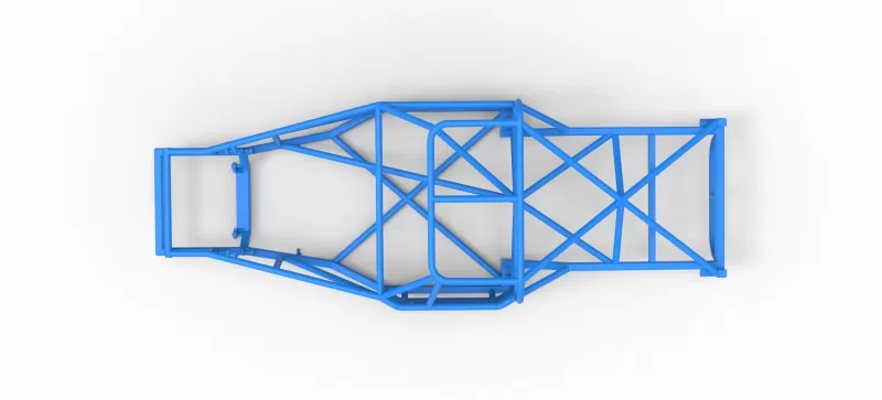 Frame of Vintage Dirt late model Race car Scale 1:25 - Model preview 8